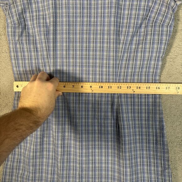 Vintage Patagonia Puckerware Dress Women’s Size 10 Blue Plaid Y2K 90 Cottage - Picture 8 of 13